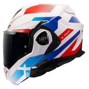 Casco Advant X Nova Bianco Lucido/Blu/Rosso